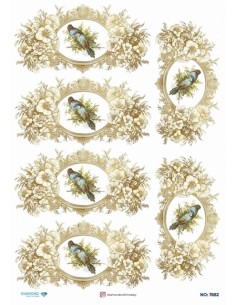 7882 Diamond Pirinç Dekopaj Kağıdı 30x42cm