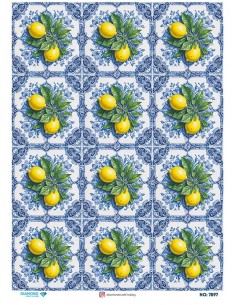 7897 Diamond Pirinç Dekopaj Kağıdı 30x42cm