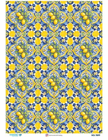 7899 Diamond Pirinç Dekopaj Kağıdı 30x42cm