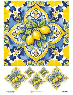 7901 Diamond Pirinç Dekopaj Kağıdı 30x42cm