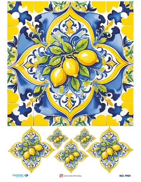 7901 Diamond Pirinç Dekopaj Kağıdı 30x42cm