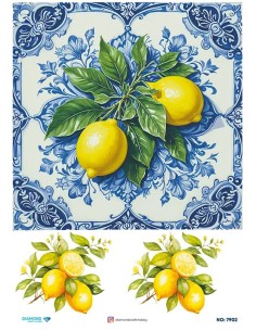 7902 Diamond Pirinç Dekopaj Kağıdı 30x42cm