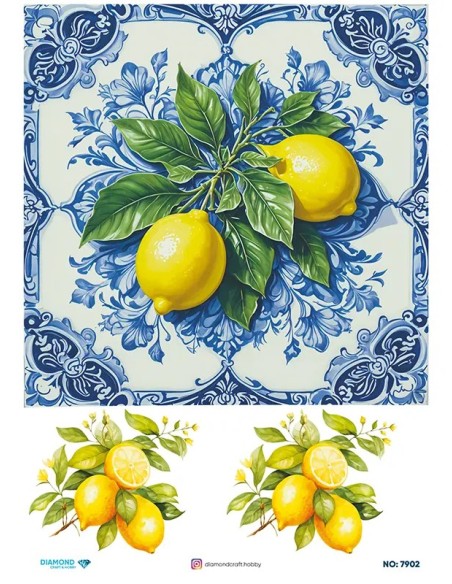 7902 Diamond Pirinç Dekopaj Kağıdı 30x42cm