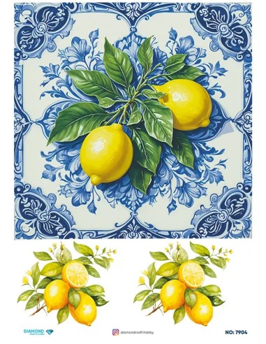 7904 Diamond Pirinç Dekopaj Kağıdı 30x42cm