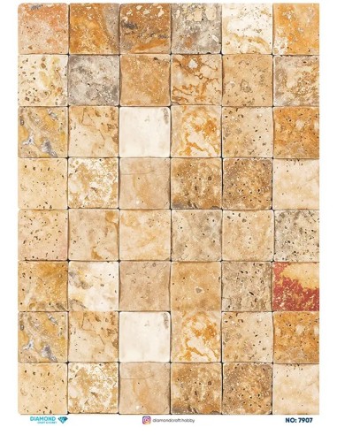 7907 Diamond Pirinç Dekopaj Kağıdı 30x42cm