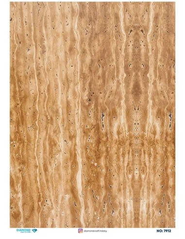 7912 Diamond Pirinç Dekopaj Kağıdı 30x42cm