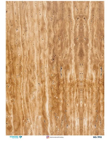 7912 Diamond Pirinç Dekopaj Kağıdı 30x42cm