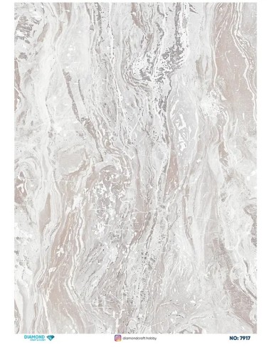 7917 Diamond Pirinç Dekopaj Kağıdı 30x42cm