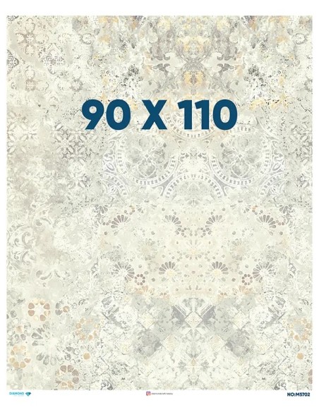 M5702 Diamond Metrelik Büyük Boy Pirinç Dekopaj Kağıdı 90x110cm