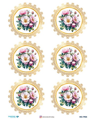 7925 Diamond Pirinç Dekopaj Kağıdı 30x42cm