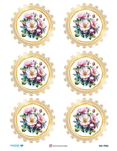 7925 Diamond Pirinç Dekopaj Kağıdı 30x42cm
