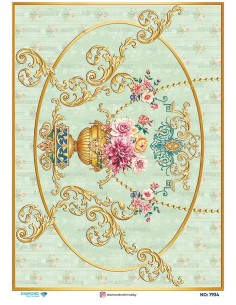 7934 Diamond Pirinç Dekopaj Kağıdı 30x42cm