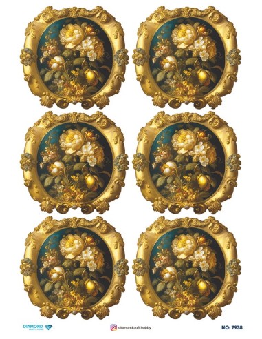 7983 Diamond Pirinç Dekopaj Kağıdı 30x42cm