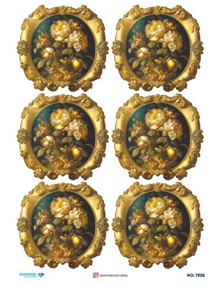 7983 Diamond Pirinç Dekopaj Kağıdı 30x42cm