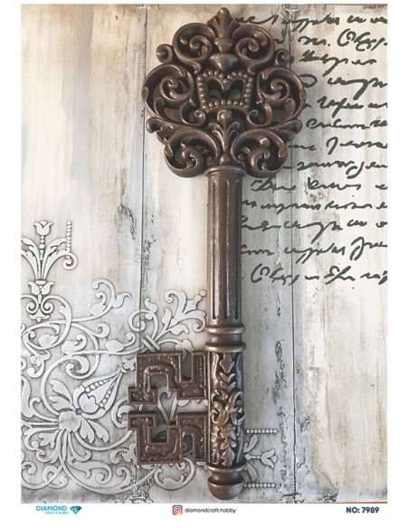 7989 Diamond Pirinç Dekopaj Kağıdı 30x42cm