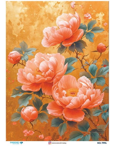 7994 Diamond Pirinç Dekopaj Kağıdı 30x42cm