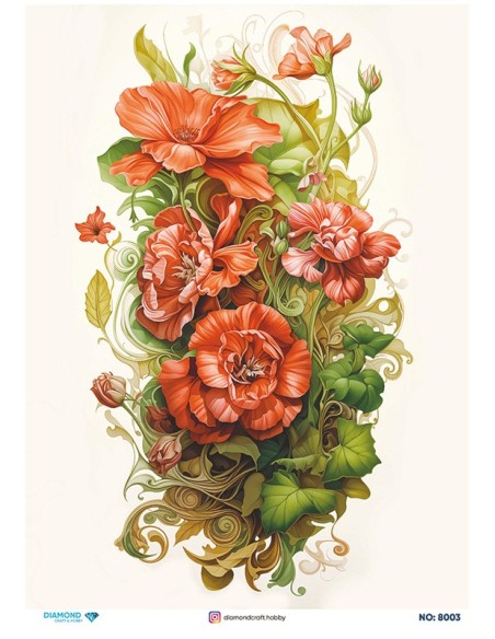 8003 Diamond Pirinç Dekopaj Kağıdı 30x42cm