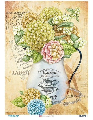 8019 Diamond Pirinç Dekopaj Kağıdı 30x42cm