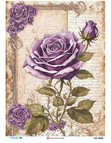 8030 Diamond Pirinç Dekopaj Kağıdı 30x42cm