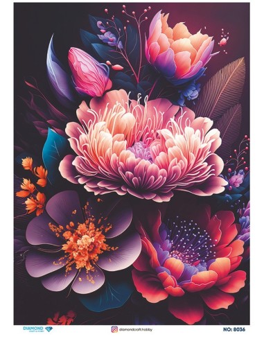 8036 Diamond Pirinç Dekopaj Kağıdı 30x42cm