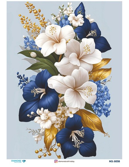 8038 Diamond Pirinç Dekopaj Kağıdı 30x42cm