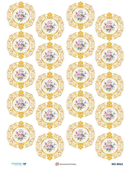 8042 Diamond Pirinç Dekopaj Kağıdı 30x42cm