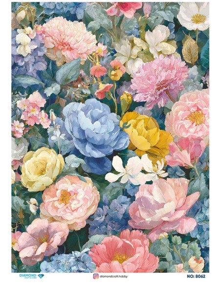 8062 Diamond Pirinç Dekopaj Kağıdı 30x42cm