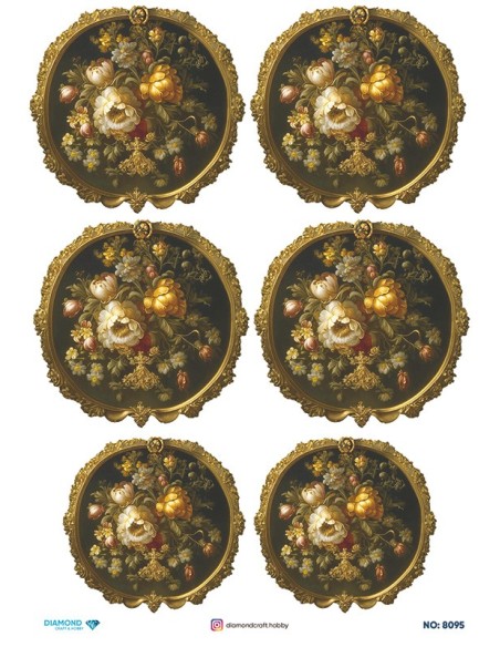8095 Diamond Pirinç Dekopaj Kağıdı 30x42cm