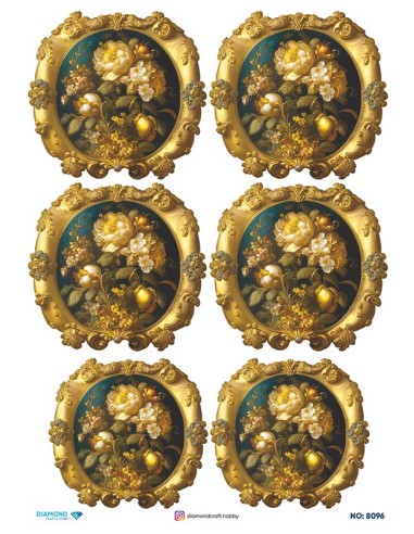 8096 Diamond Pirinç Dekopaj Kağıdı 30x42cm