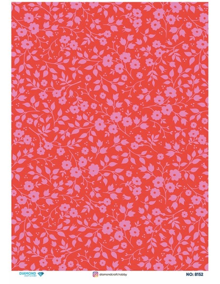 8152 Diamond Pirinç Dekopaj Kağıdı 30x42cm
