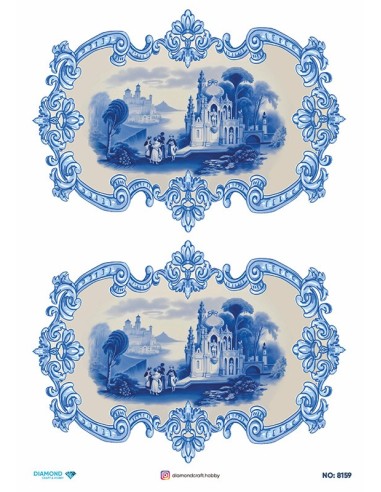 8159 Diamond Pirinç Dekopaj Kağıdı 30x42cm