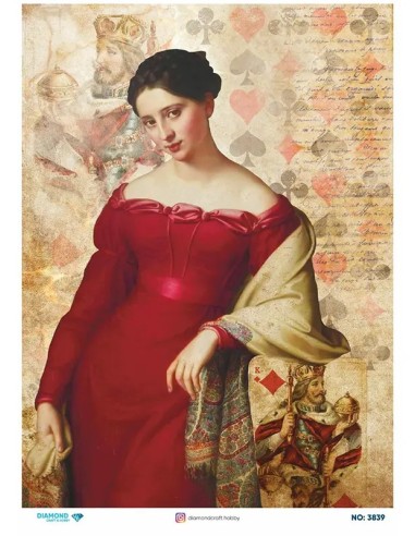 3839 Diamond Pirinç Dekopaj Kağıdı 30x42cm