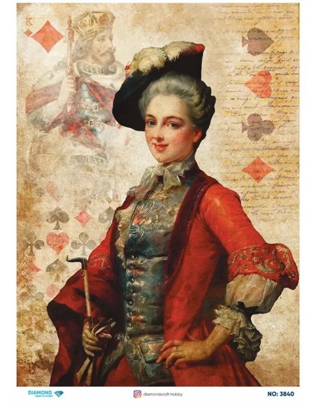 3840 Diamond Pirinç Dekopaj Kağıdı 30x42cm