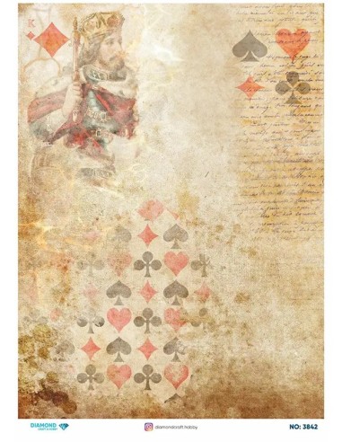 3842 Diamond Pirinç Dekopaj Kağıdı 30x42cm