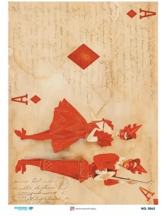 3843 Diamond Pirinç Dekopaj Kağıdı 30x42cm