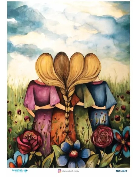 3872 Diamond Pirinç Dekopaj Kağıdı 30x42cm
