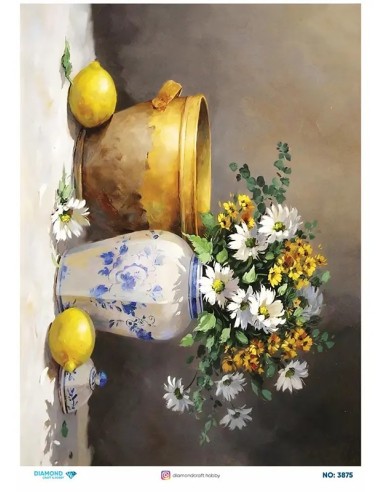 3875 Diamond Pirinç Dekopaj Kağıdı 30x42cm