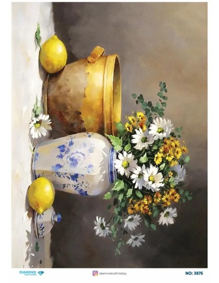 3875 Diamond Pirinç Dekopaj Kağıdı 30x42cm