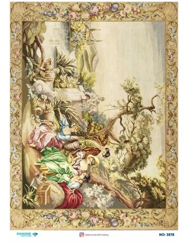 3878 Diamond Pirinç Dekopaj Kağıdı 30x42cm