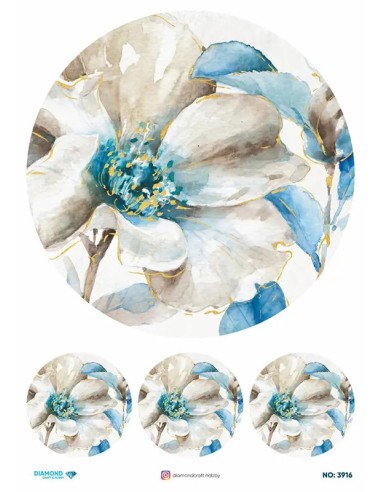 3916 Diamond Pirinç Dekopaj Kağıdı 30x42cm