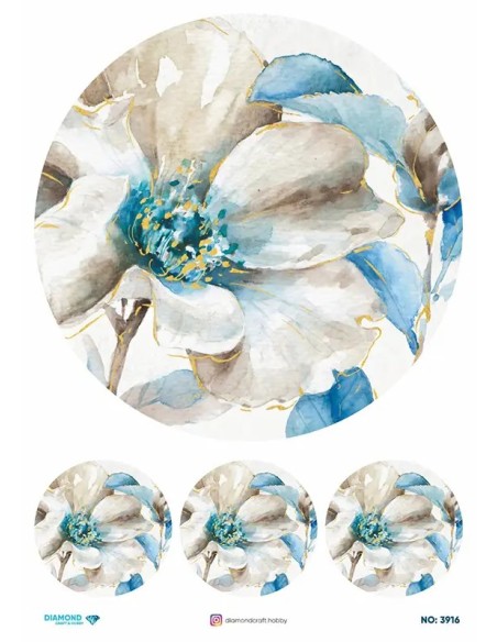 3916 Diamond Pirinç Dekopaj Kağıdı 30x42cm