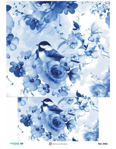 3925 Diamond Pirinç Dekopaj Kağıdı 30x42cm