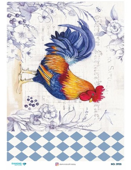 3935 Diamond Pirinç Dekopaj Kağıdı 30x42cm