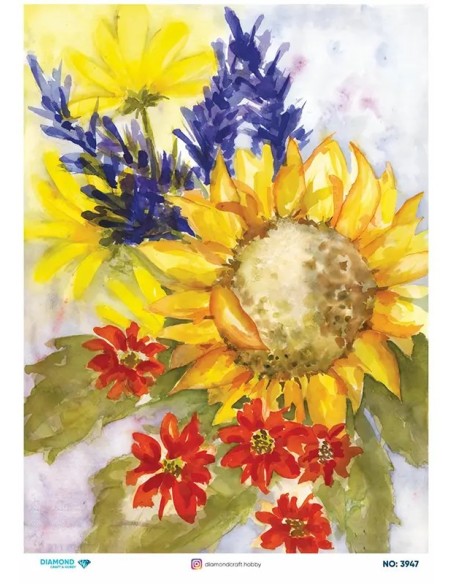 3947 Diamond Pirinç Dekopaj Kağıdı 30x42cm