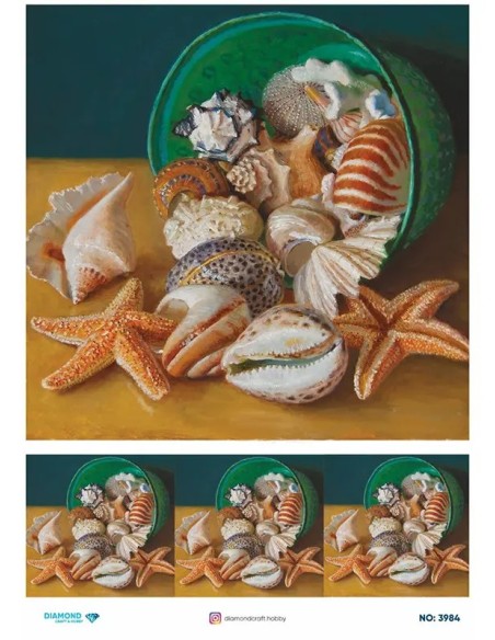 3984 Diamond Pirinç Dekopaj Kağıdı 30x42cm