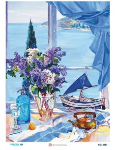 3987 Diamond Pirinç Dekopaj Kağıdı 30x42cm