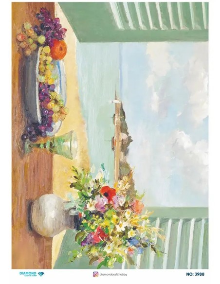 3988 Diamond Pirinç Dekopaj Kağıdı 30x42cm
