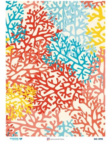 3992 Diamond Pirinç Dekopaj Kağıdı 30x42cm