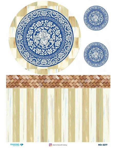 5277 Diamond Pirinç Dekopaj Kağıdı 30x42cm
