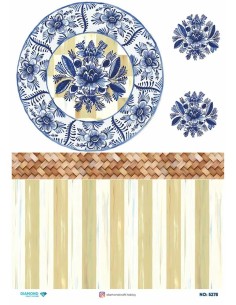 5278 Diamond Pirinç Dekopaj Kağıdı 30x42cm